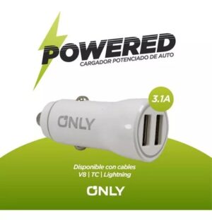 CARGADOR AUTO MICRO USB 3.1A USB + CABLE ONLY