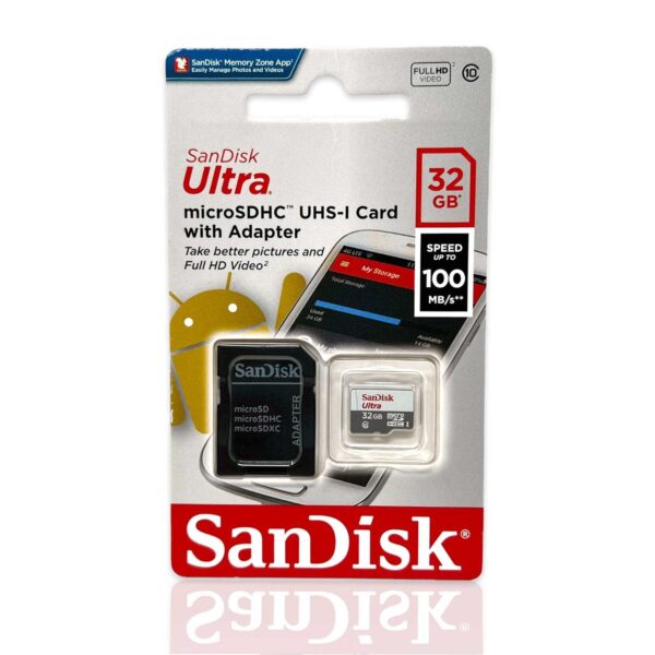 Tarjeta Memoria MicroSD 32GB Sandisk Ultra 100MBs
