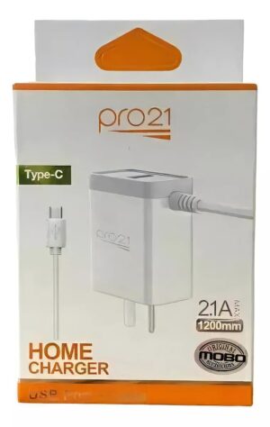 Cargador Viajero Tipo C 2.1amp. PRO21
