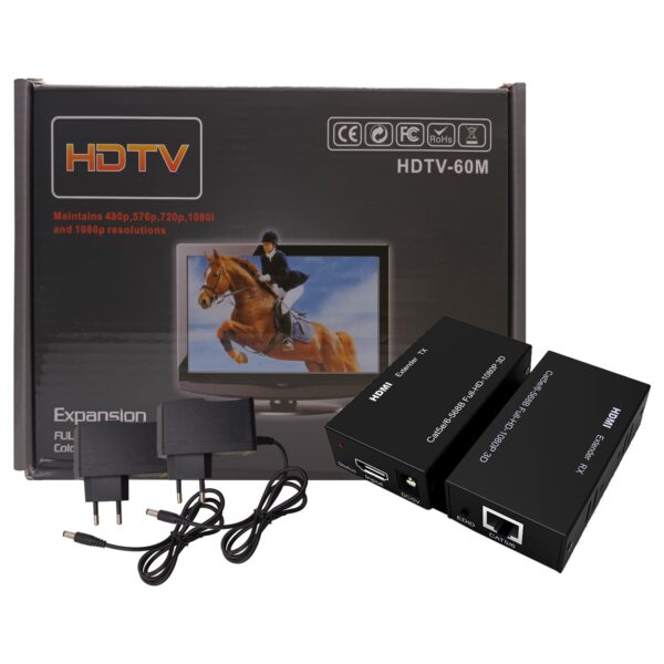 Hdmi Extensor 60 Metros Utp Cat5/6 Con Audio